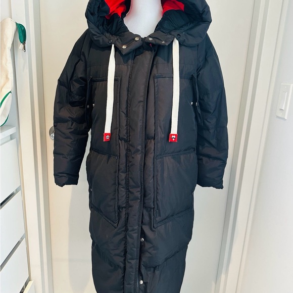 Miss Five Winter Parka Jacket, Black and Red - Picture 2 of 6
